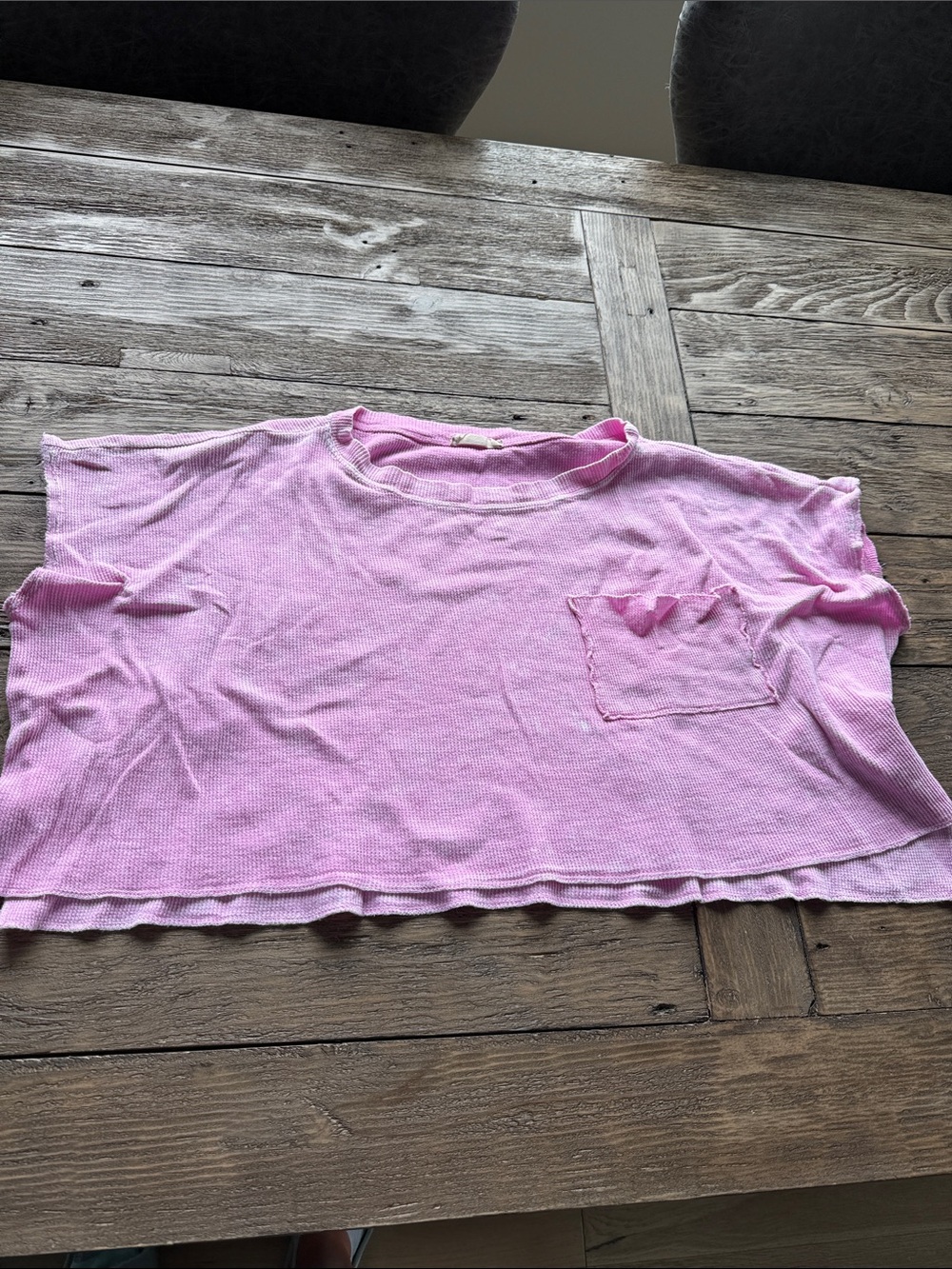 Altar'd State Pink Cropped Pocket Tee